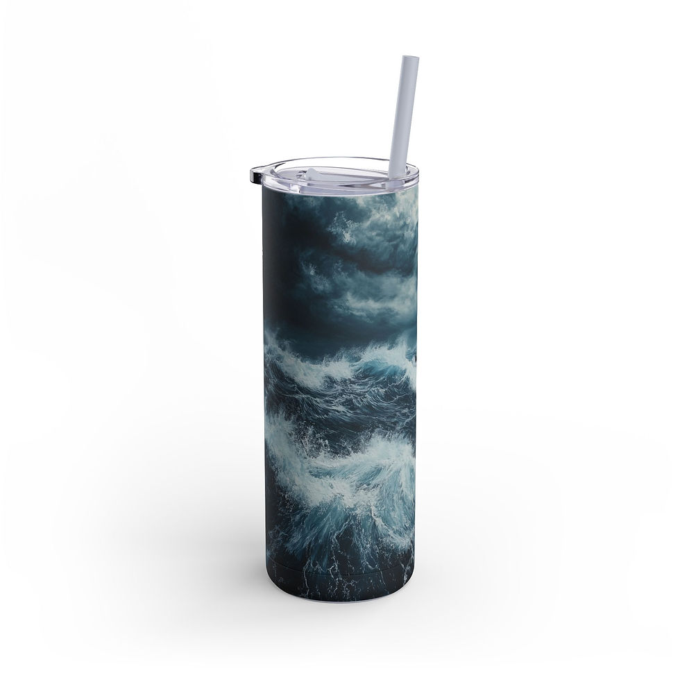 Thumbnail: The Enduring Voyage Skinny Tumbler - Matte Finish with Straw