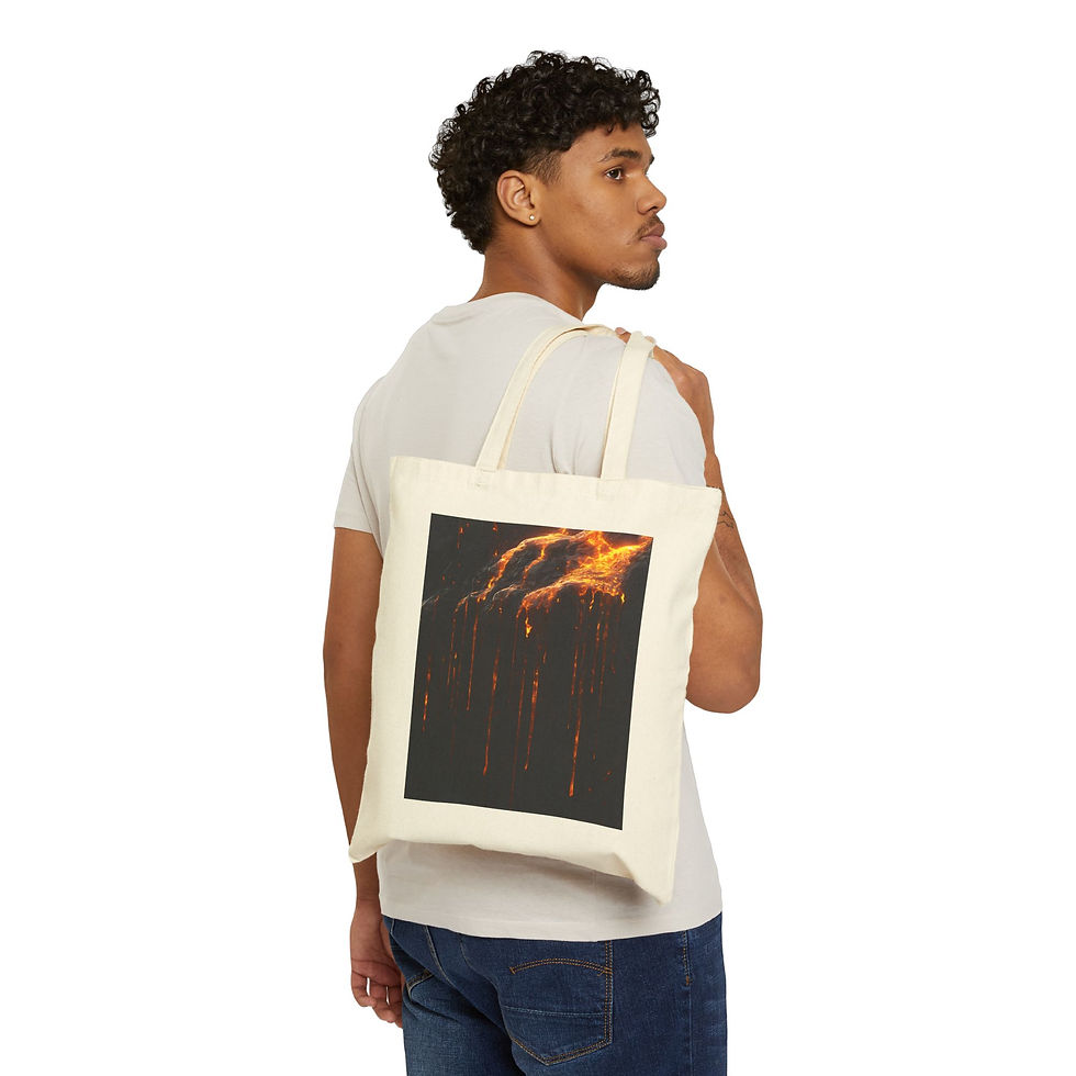 Thumbnail: Cotton Tote Bag - Volcanic Force Design