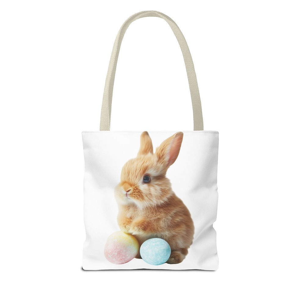 Thumbnail: Two Sides Easter Eggs and Bunny Tote Bag