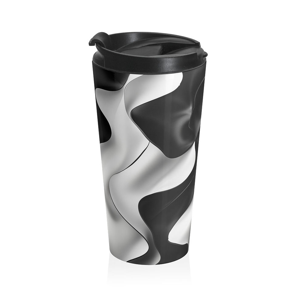 Leather Waves Stainless Steel Travel Mug