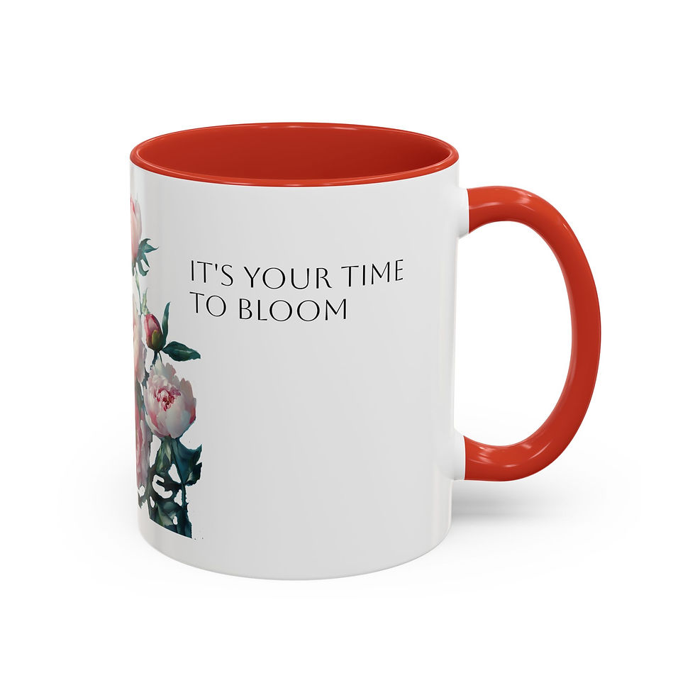Thumbnail: 'Its your Time to bloom' Peony Coffee Mug 