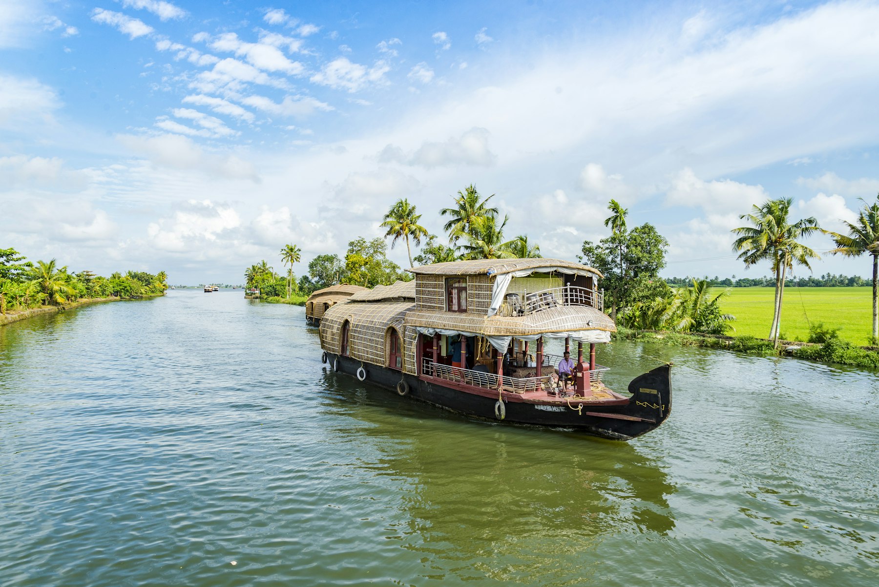 Houseboat on the backwaters of Alleppey, Kerala