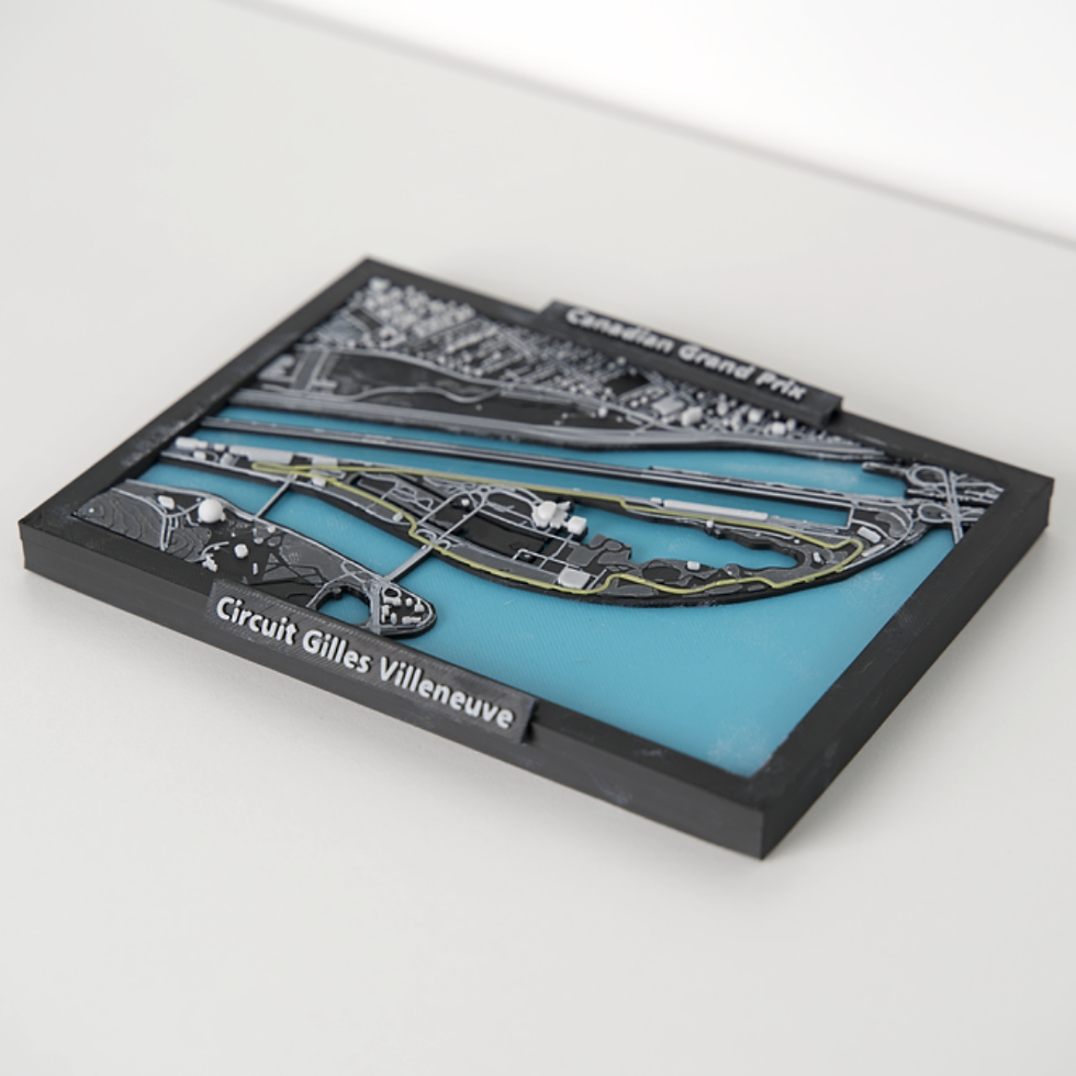 Miniatura: Circuito Formula 1 – Gilles Villenueve | Pezzo da Tavolo 3D