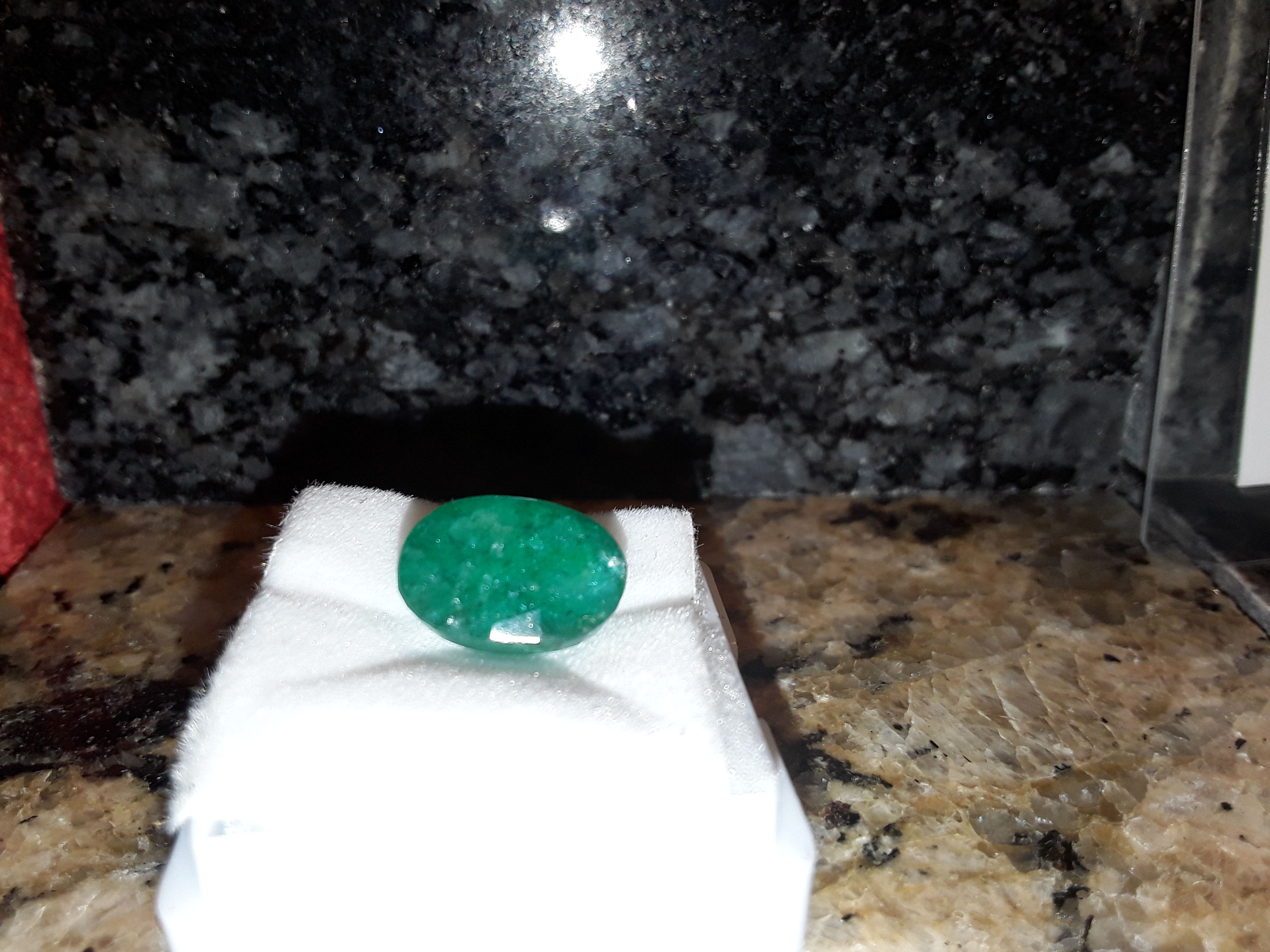 4.65ct natural oval cut Colombian emerald