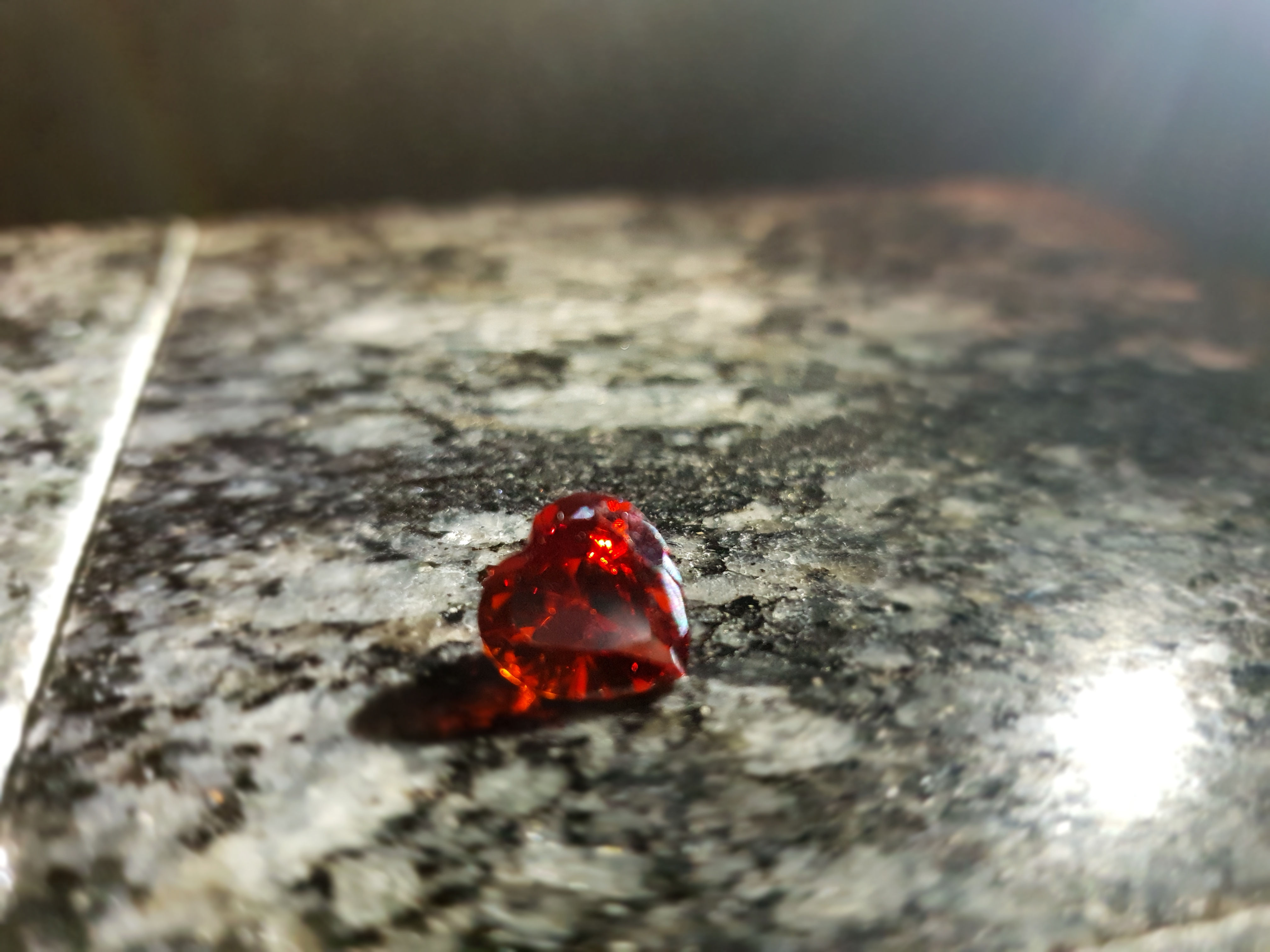 5.75ct Heart shape Cambodia neon red Zircon