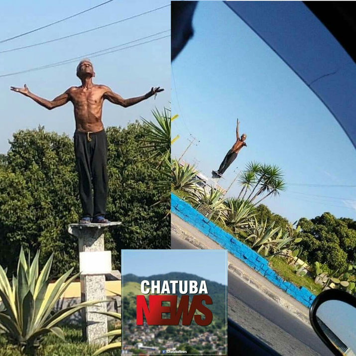 Estátua humana em Mesquita!