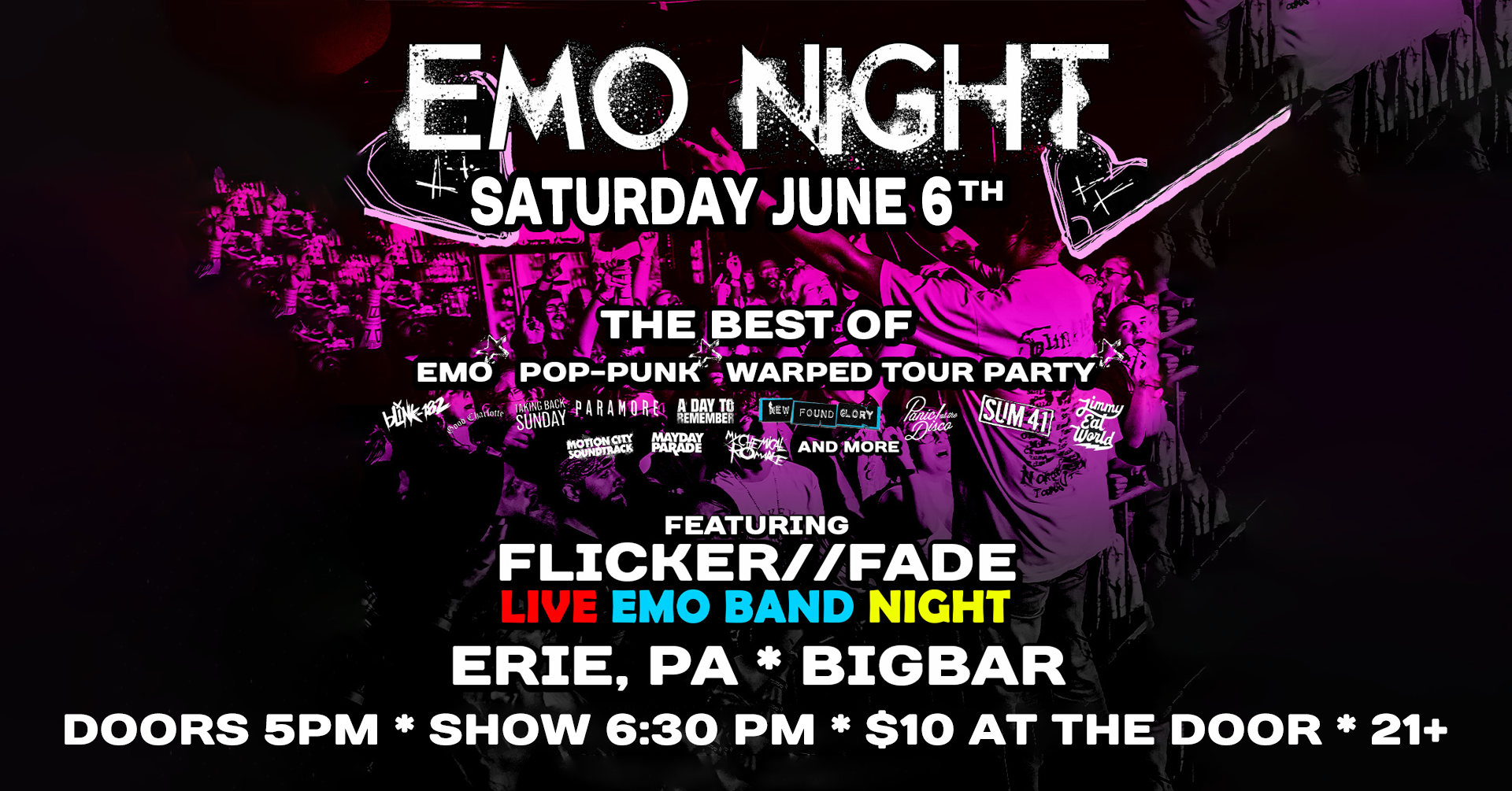 Flicker // Fade EMO Band at BIGBAR 7-10PM! | BIGBAR