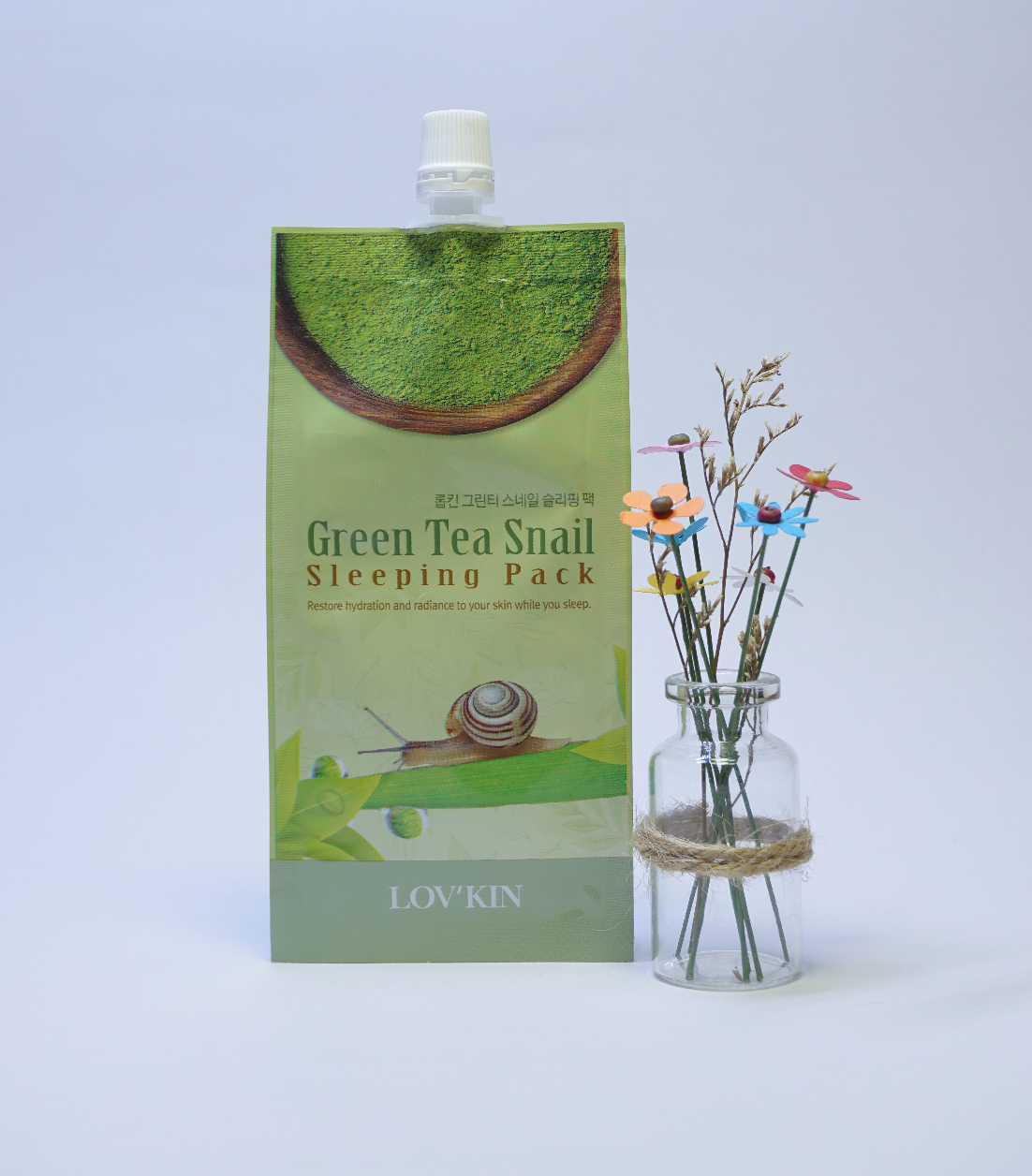 Green Tea Snail Sleeping Pack - Mặt Nạ Ngủ Chiết Xuất Trà Xanh và Ốc Sên