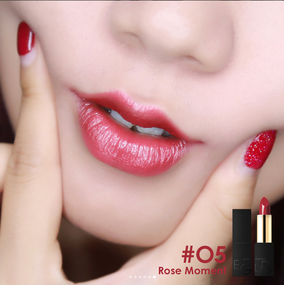 Eglips Golden Shimmer Lipstick - Son Kem Thỏi Dưỡng Môi #05 Rose Moment