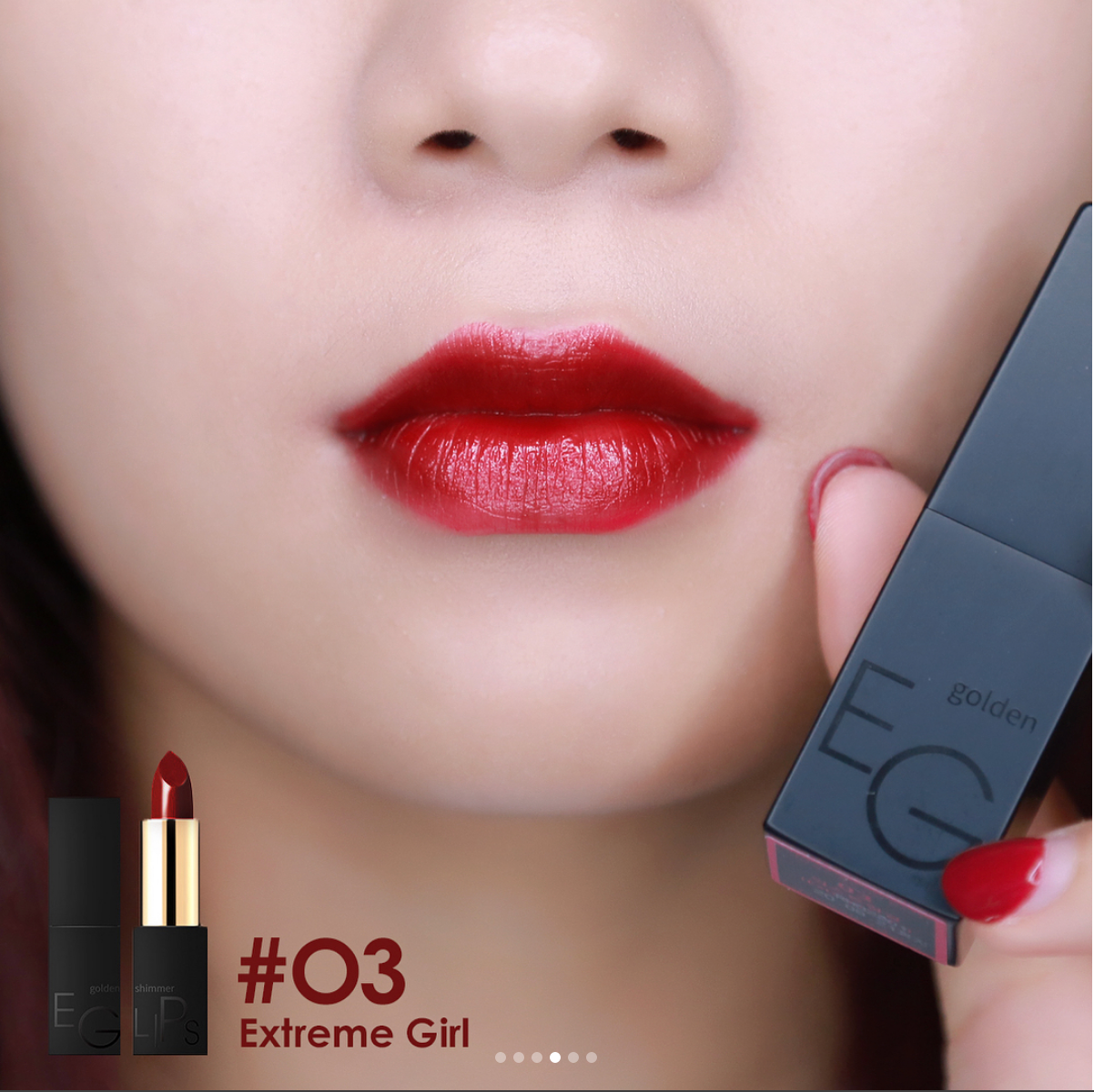 Eglips Golden Shimmer Lipstick - Son Kem Thỏi Dưỡng Môi #03 Extreme Girl
