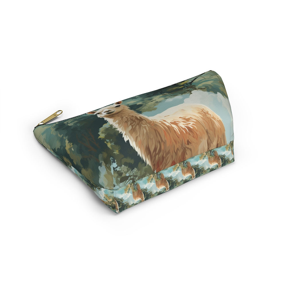 Thumbnail: Mystical Alpaca - Pouch w T-bottom