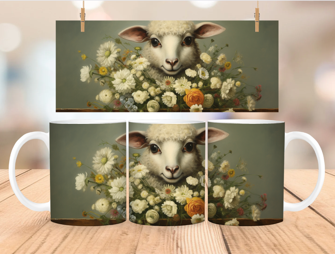 Lamb in the Flowers 8