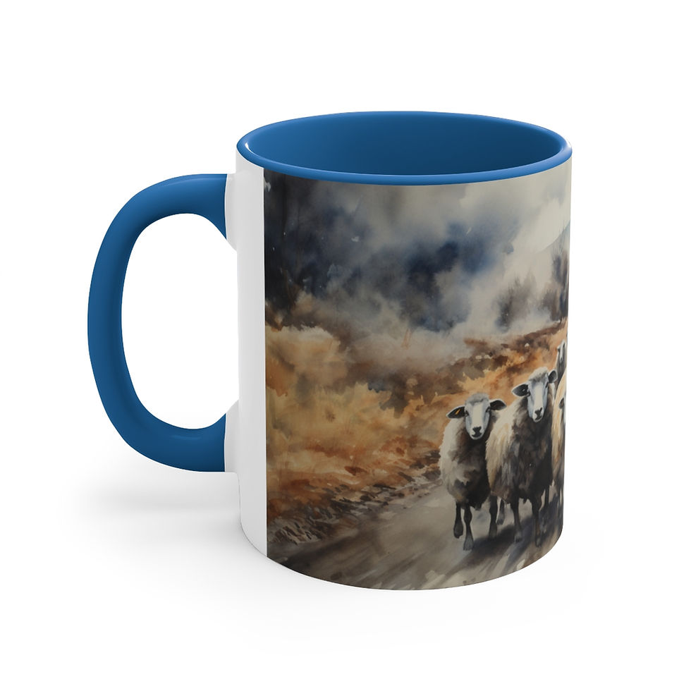 Thumbnail: RTSY Watercolor Sheep WHITE Mug, 11oz