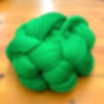 “Emerald" fine merino wool top approximately 3 inch staple 4 oz braid