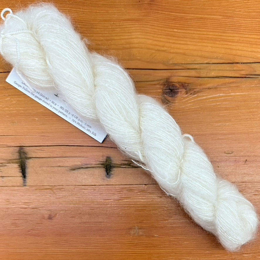 “Natural” Malabrigo Mohair and silk lace yarn