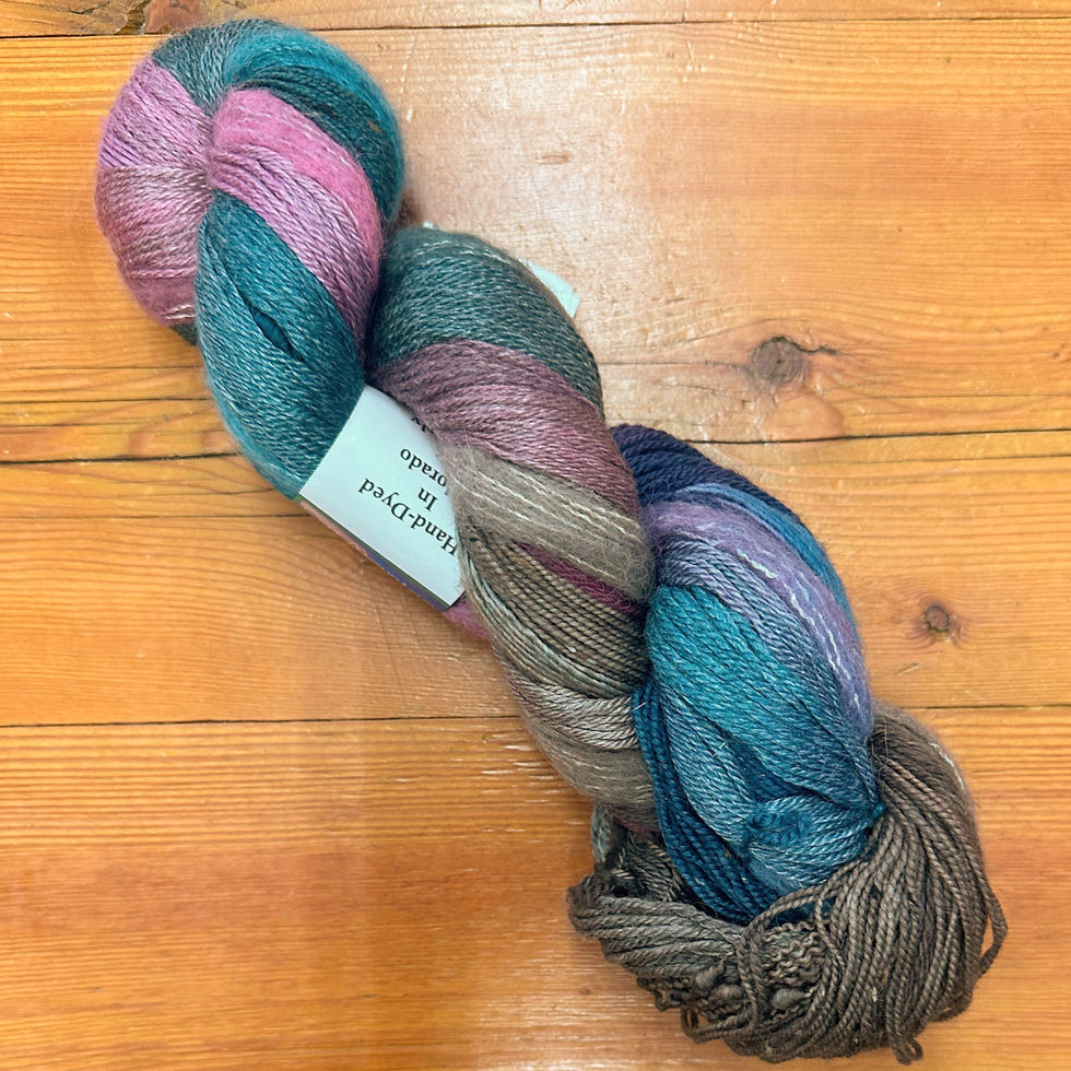Cat Mountain “Sea Shore” fingering weight, 8 textured natural fiber yarns