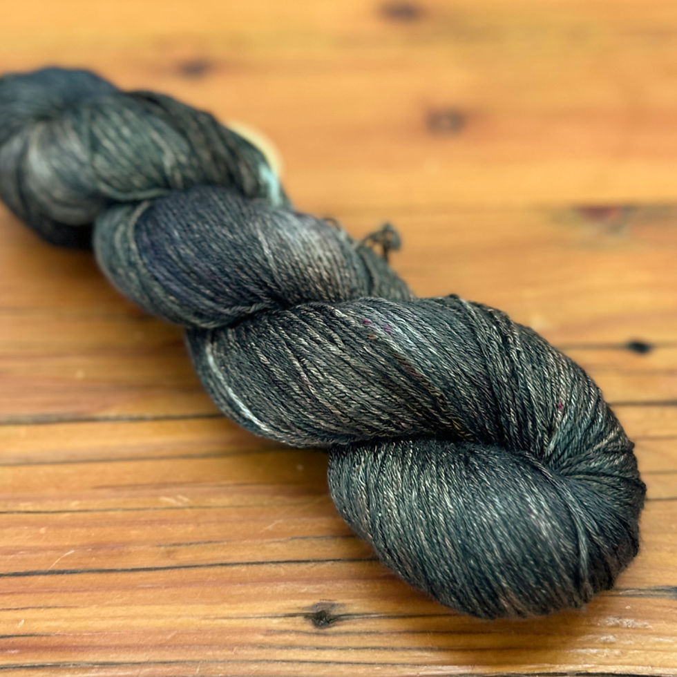 “Old Saddle” Theodoras Pearls fingering bamboo yarn, local CO dyer, US made