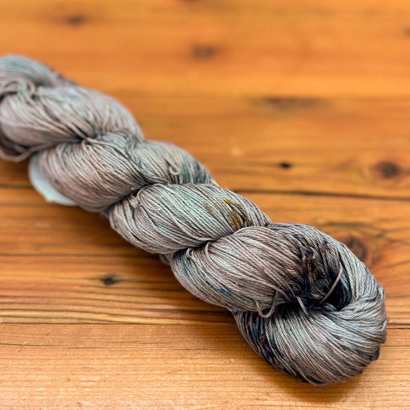 “Schist" Theodoras Pearls fingering pima cotton yarn, local CO dyer