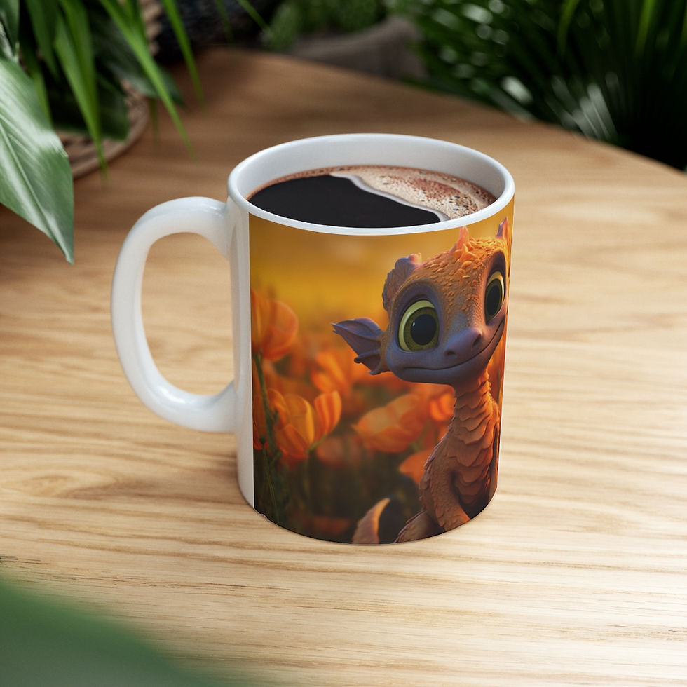Thumbnail: Hopeful Orange Dragon in an Orange Poppy Field