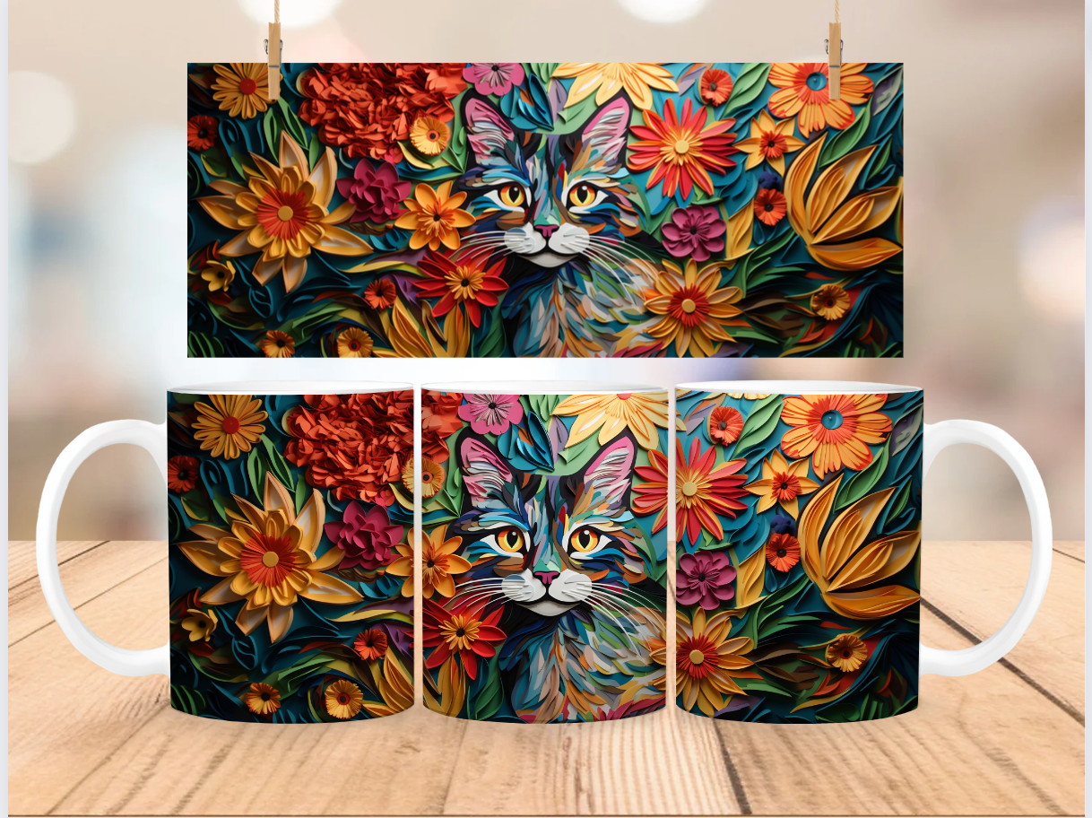 Kitty with Flowers 4