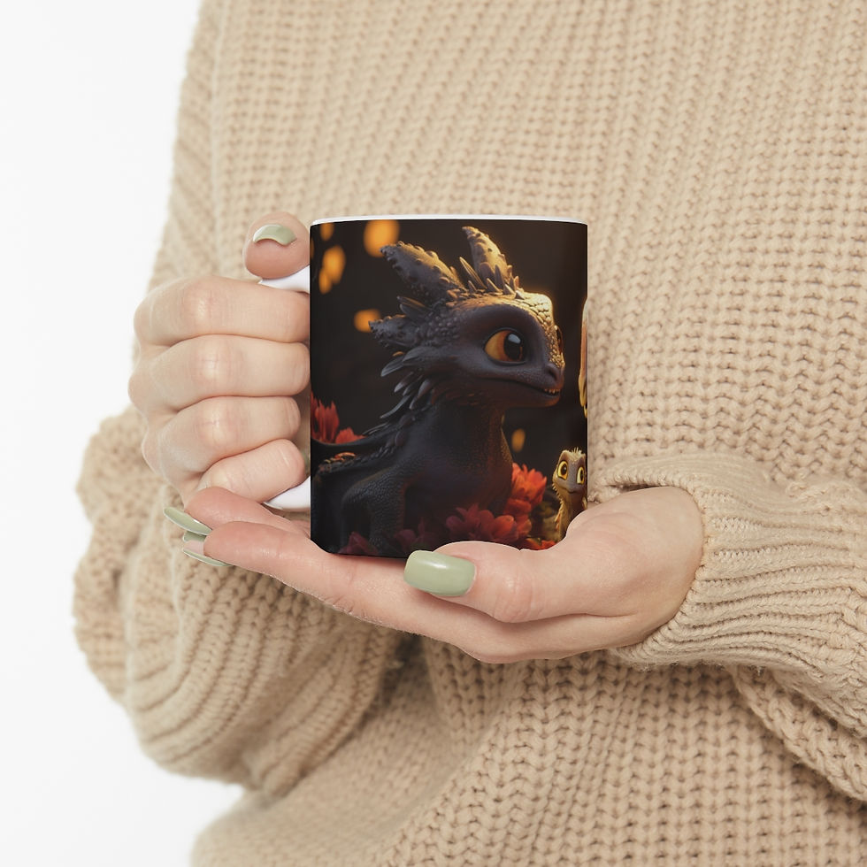 Thumbnail: Young Dragon Family with Bright Eyes