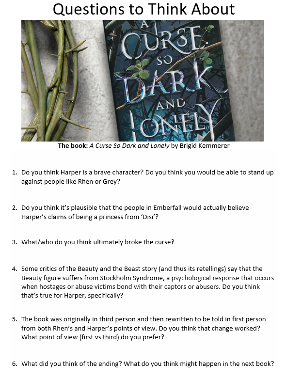 a curse so dark and lonely book a curse so dark and lonely book