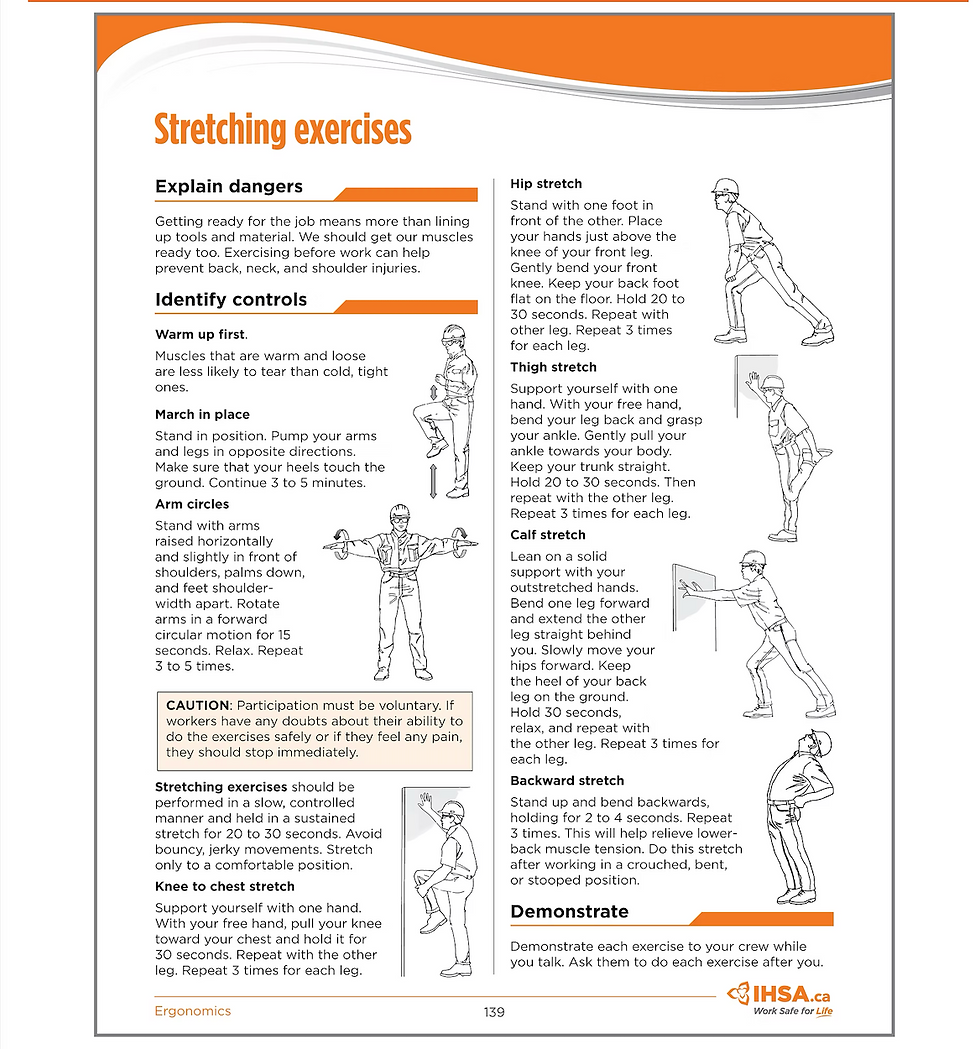 Stretching Exercises for Workplace Safety