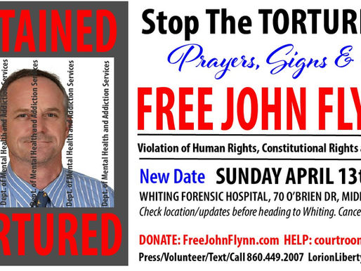 Sunday April 13, 10-2 - Free John Flynn!   Please join us in Middletown, CT!  
