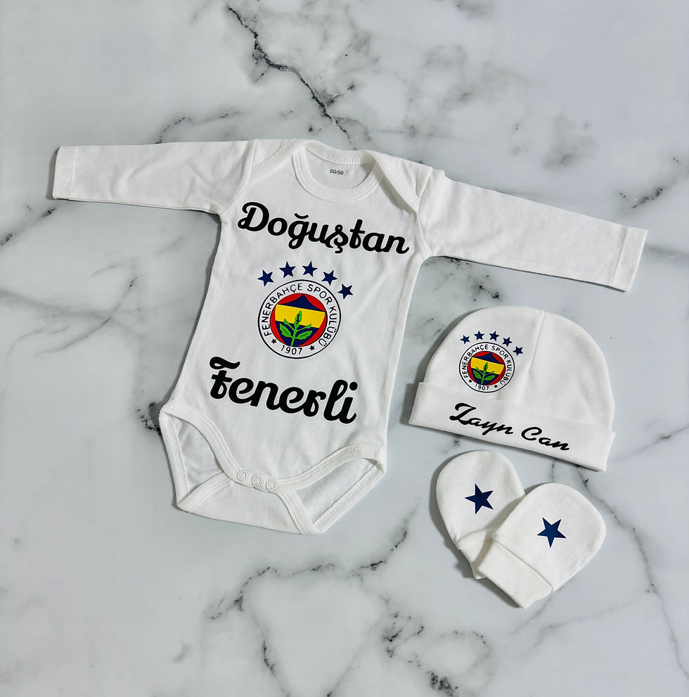 Thumbnail: Fenerbahce Babybody Personalisiert, Fenerbahce mit Name, Fenerbahce Set