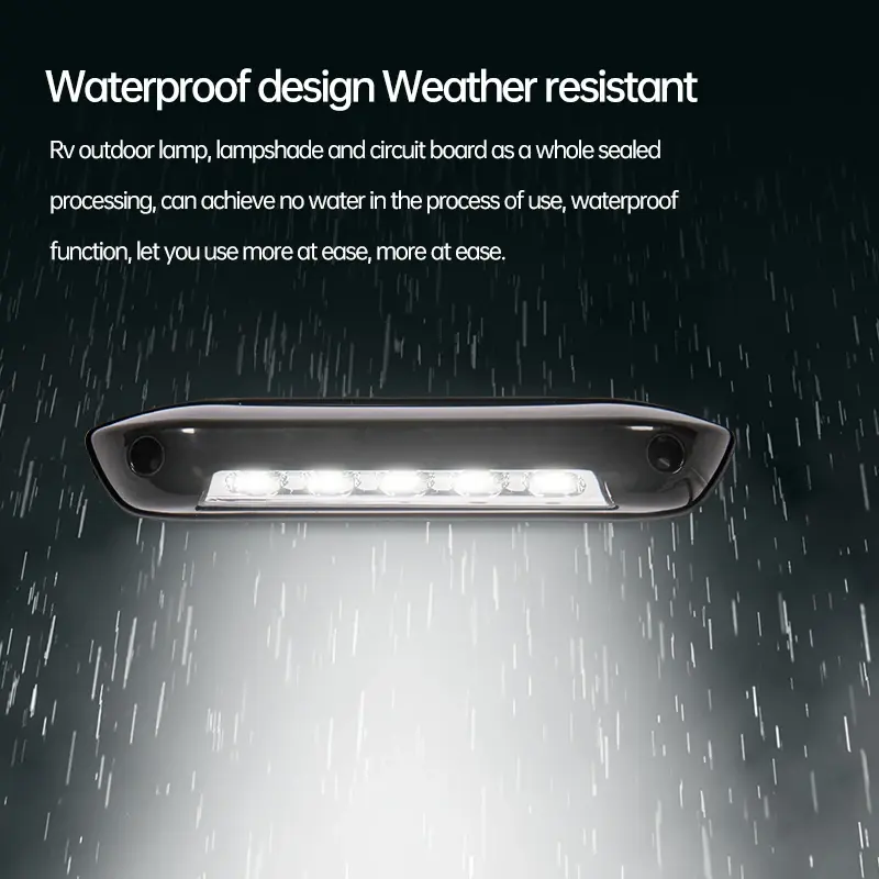 Thumbnail: 12V LED RV Awning/Porch Light – Waterproof, 8W, 6000K White or Warm White