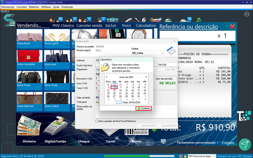 Filtrar o primeiro vencimento