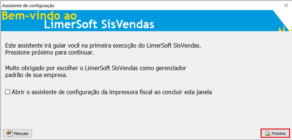 Assistente de configuração