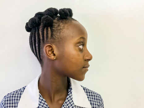Cornrows with natural hair