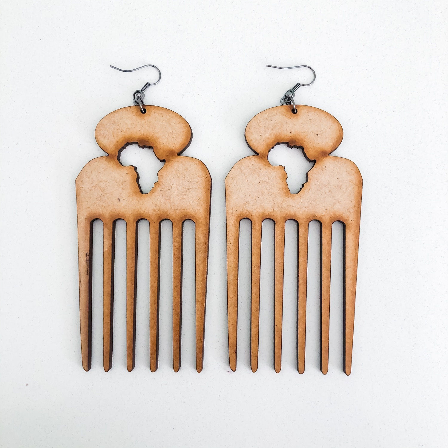 Jems Of A Natural Afro-comb JUMBO Earrings 
