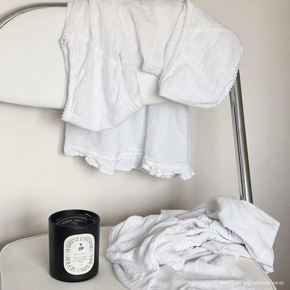 03 white sheets rain petrichor linen fresh laundry marine cotton scented candle serrine -