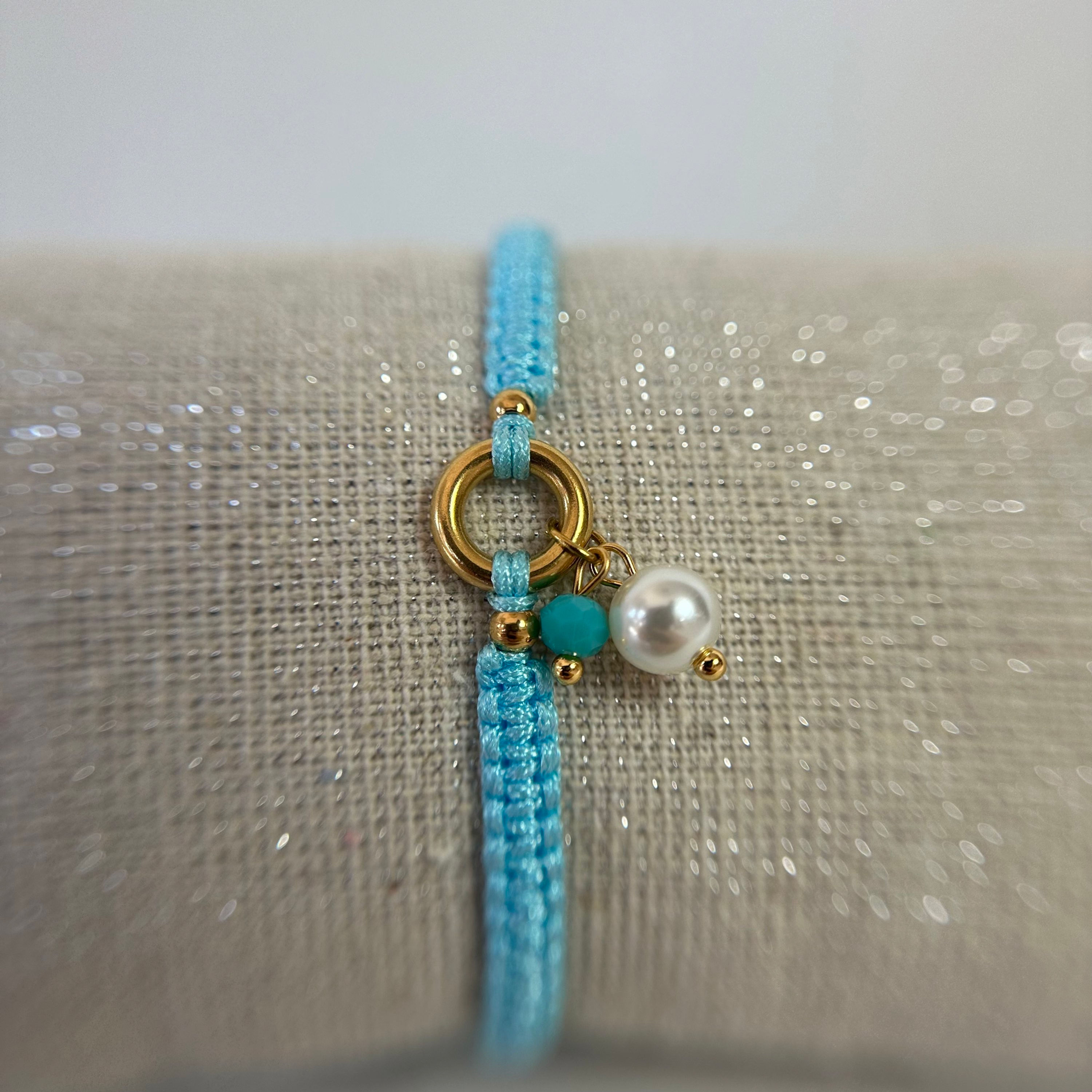 Armband braid - lichtblauw