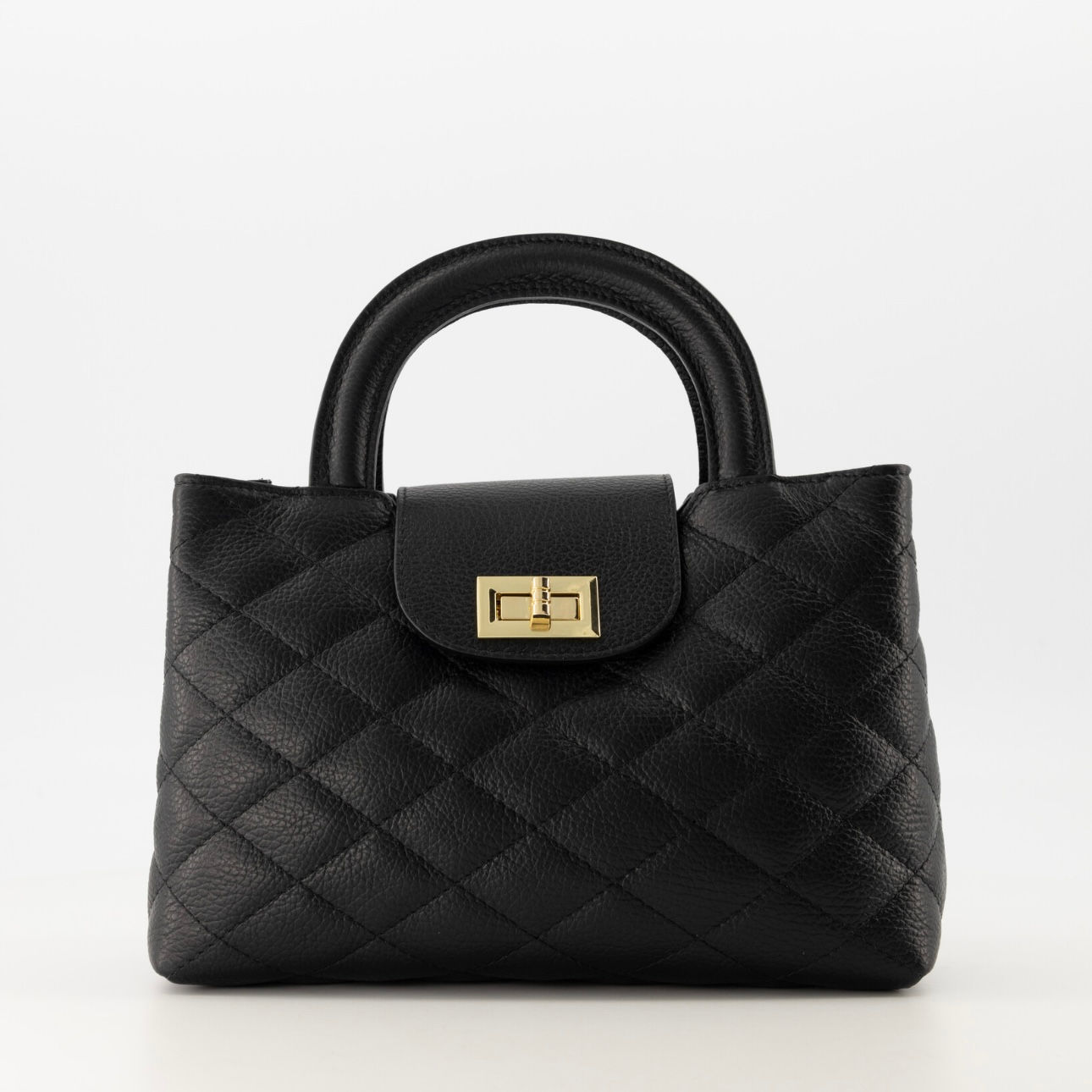 Tas Veronique leer - zwart