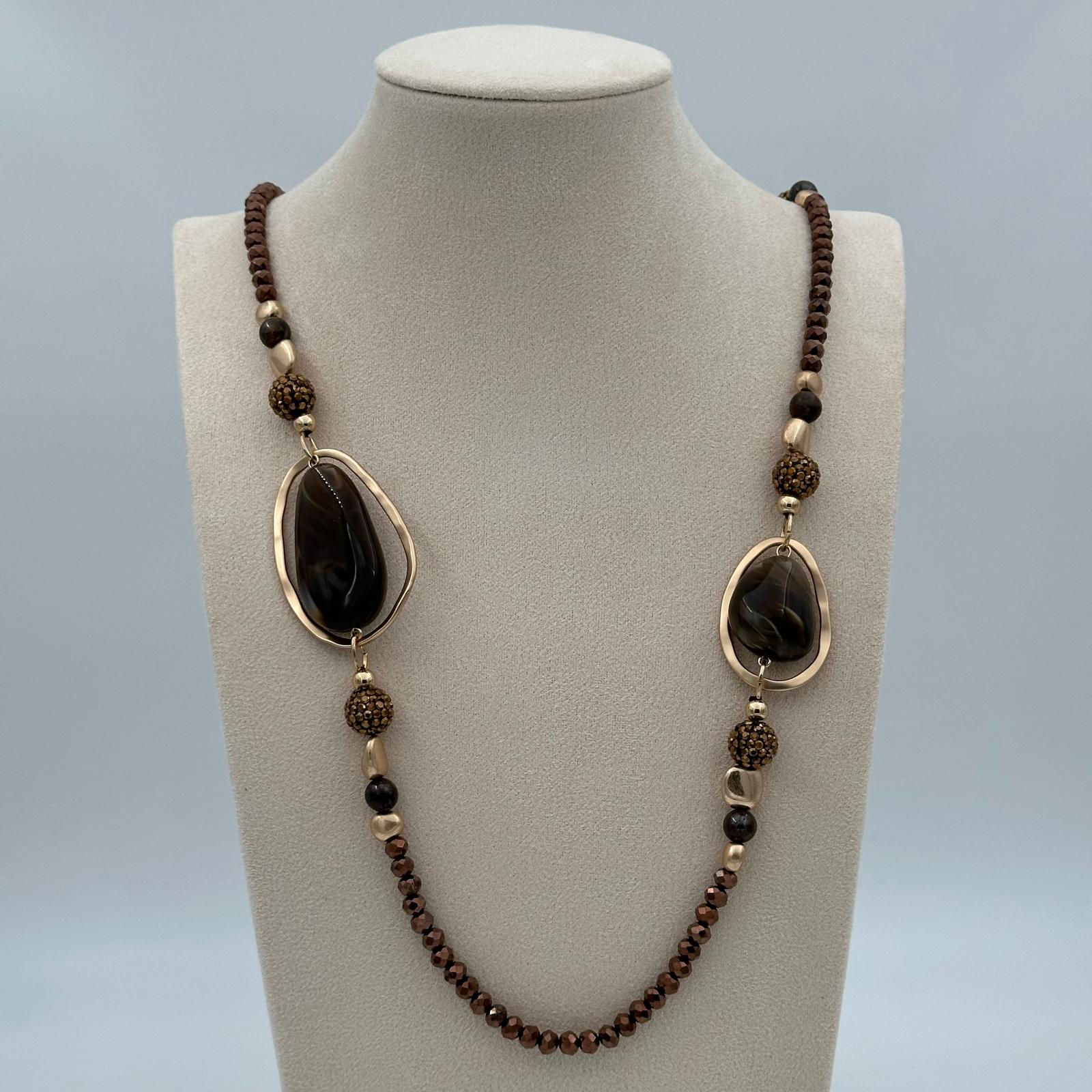 Lange ketting doris - taupe