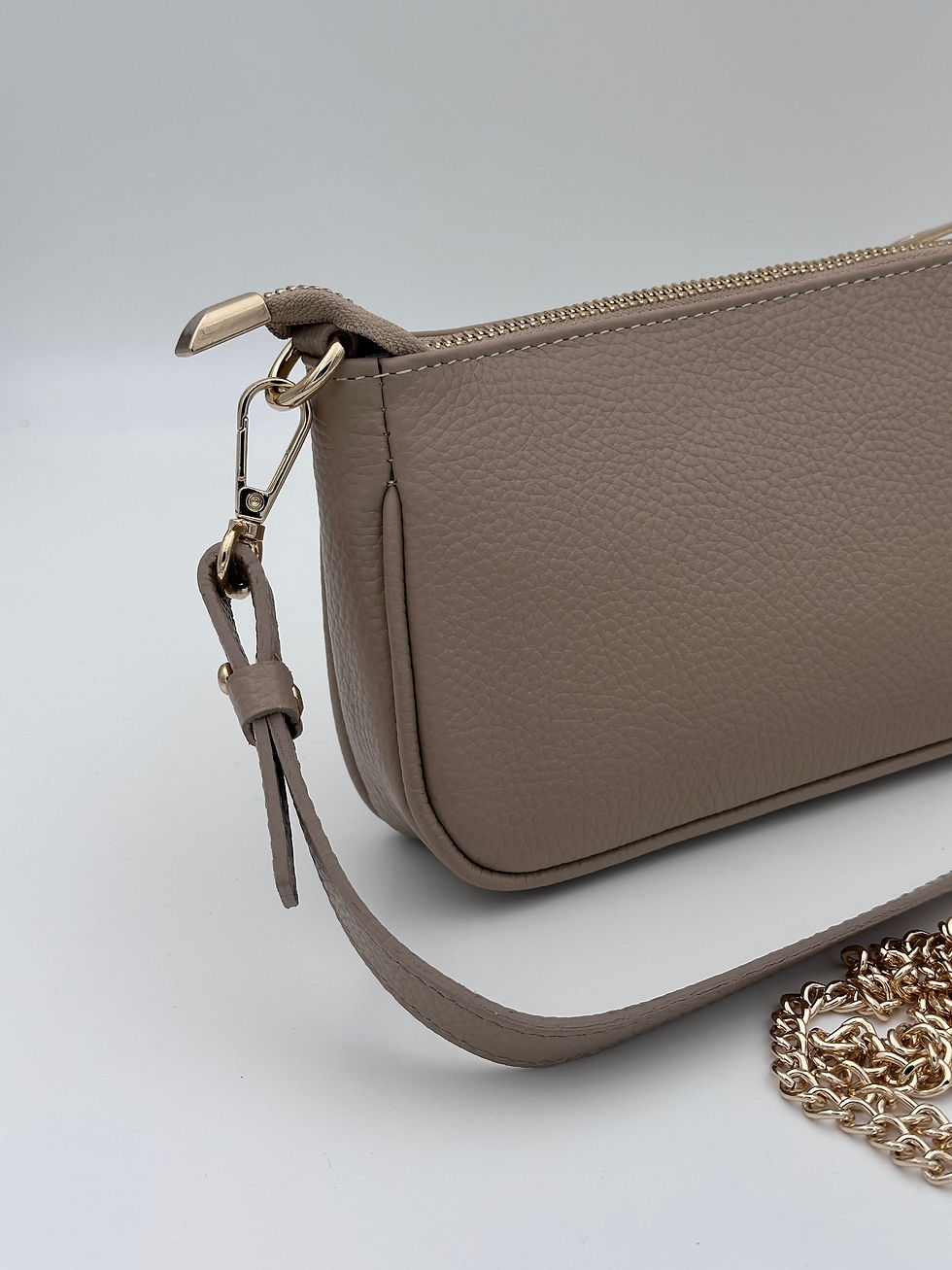 Thumbnail: Tas Des leer - Taupe