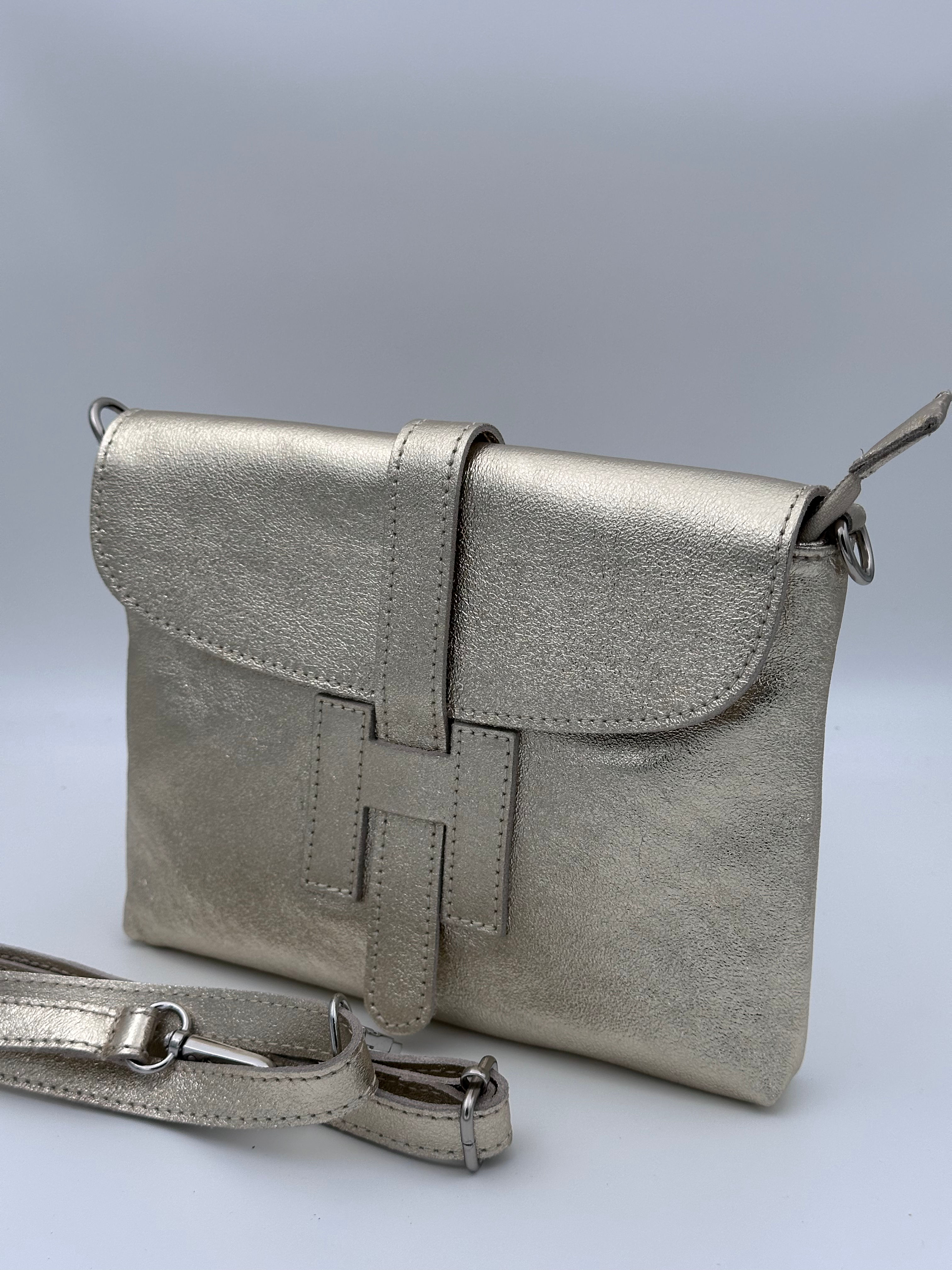 Tas Hester leer - Goud