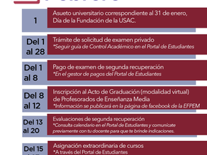 Calendario de actividades de febrero 2021