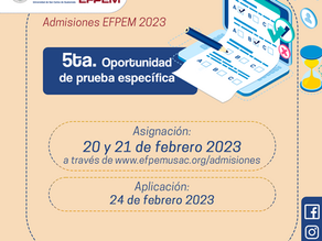 5ta. oportunidad de prueba específica