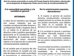 Comunicado Consejo Superior Universitario