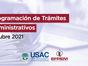 Programación de trámites administrativos - octubre 2021