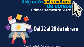 Asignación extraordinaria de cursos - 1er. semestre 2025