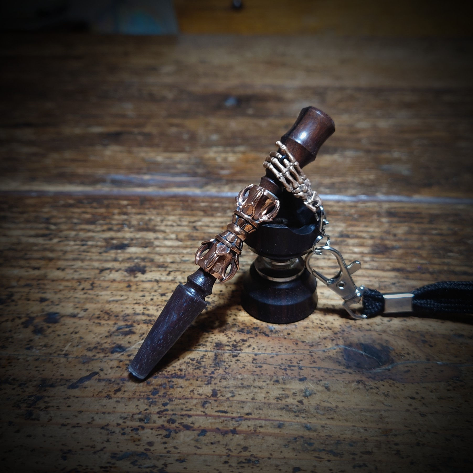 錫杖Ⅱシーシャマウスピースセット　丹銅製＆木製