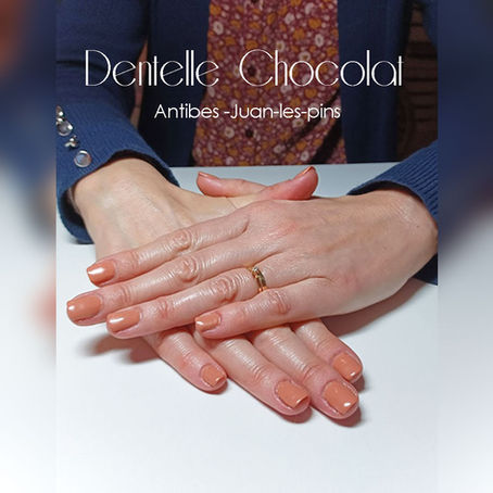 Dentelle Chocolat onglerie manucure Antibes Juan-les-pins. ♥ Caroline ♥