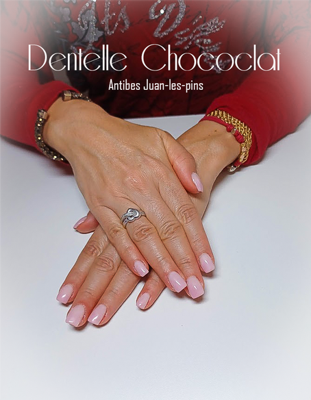 onglerie Antibes. Manucure. Dentelle Chocolat ♥ Lilia ♥