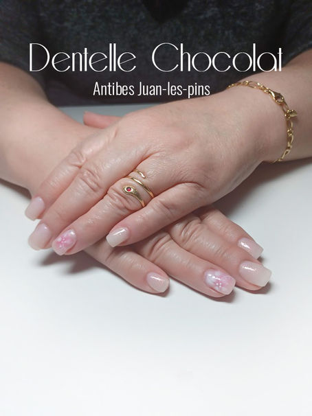 onglerie Antibes Juan-les-pins. Dentelle Chocolat ♥ Rita ♥