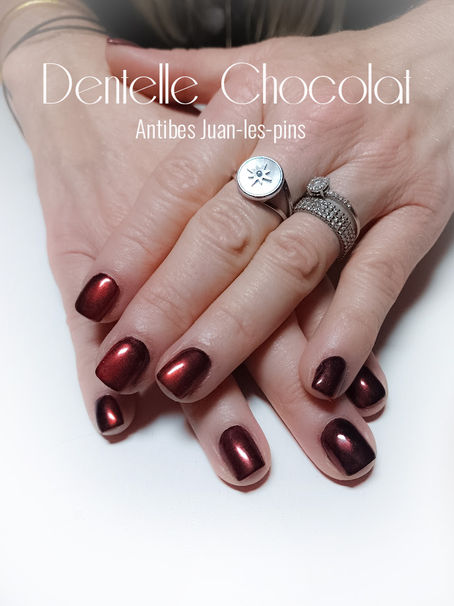 onglerie Antibes Juan-les-pins. Dentelle Chocolat ♥ Nathalie ♥ 